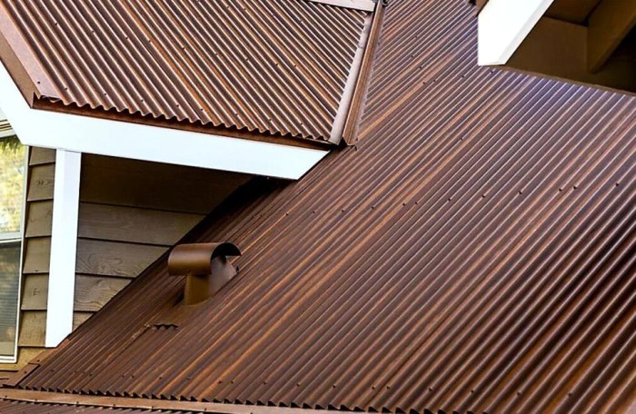 Corrugated rust roofing siding streaked Corrugated rust roofing siding streaked