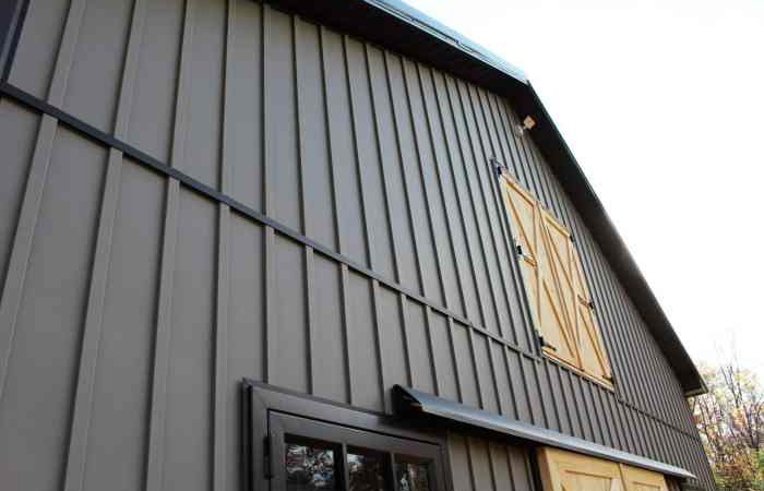 Ribbed metal siding