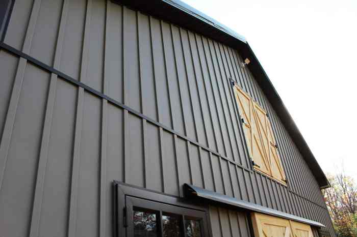 Siding metal vertical standing cladding seam fascia seams Ribbed metal siding