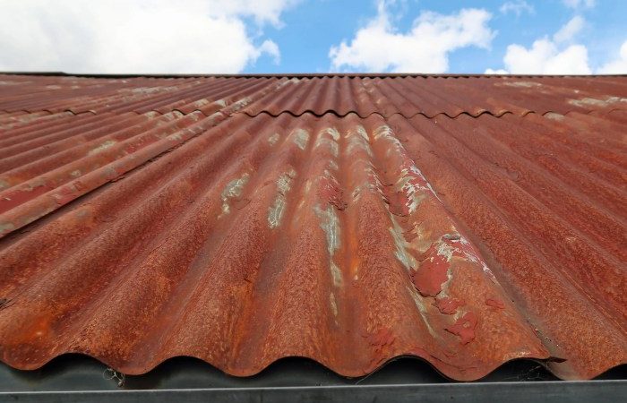 Corrugated corten siding